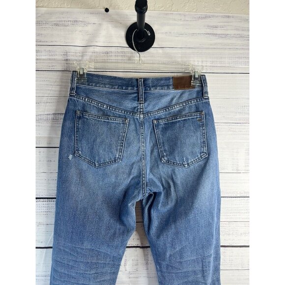 Madewell Jeans Adult 27 Blue Denim Perfect Vintage Distressed Womens - Picture 10 of 12